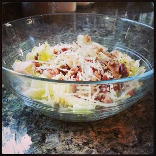 Receta au pair: Ensalada de bacon, nueces y queso de cabra Receta au pair: Ensalada de bacon, nueces y queso de cabra