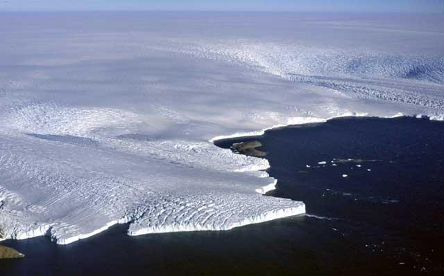 glaciar en la Antártida