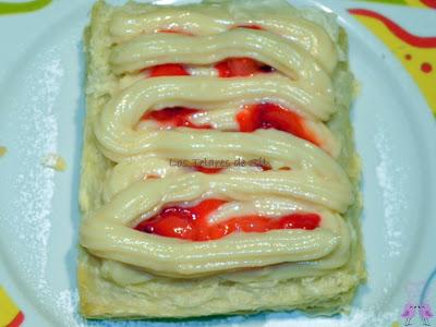 MIL HOJAS CON CREMA PASTELERA Y FRESAS