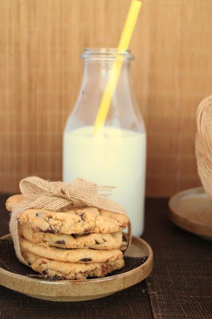 Cookies de crema de cacahuete y chips de chocolate