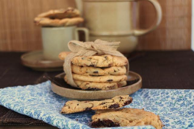 Cookies de crema de cacahuete y chips de chocolate