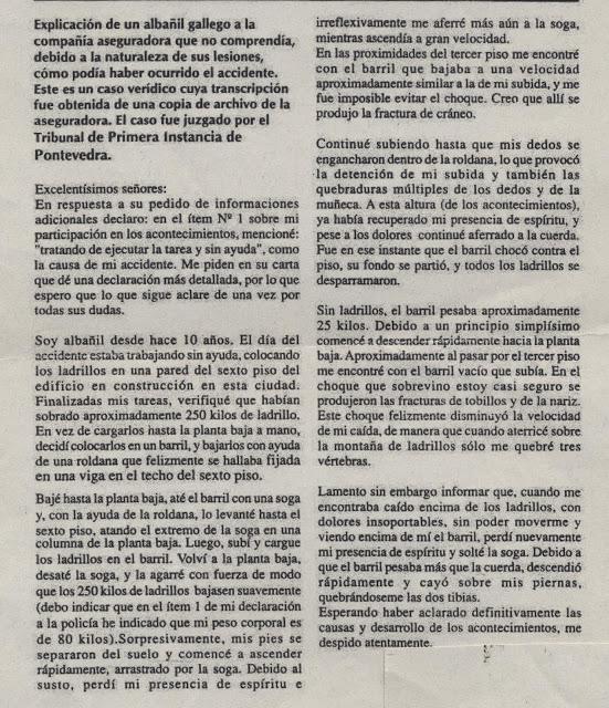 El increible accidente laboral de un albañil gallego