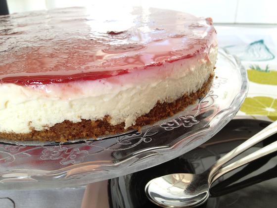 receta faciles de tartas receta fácil casera de Tarta fresca de queso receta casera tarta de queso receta casera cheesecake postres fáciles y rápidos postres delikatissen postres con queso y mermelada cheesecake con gelatina mermelada frambuesa 