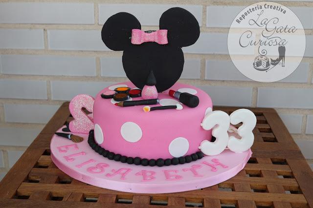 TARTA FONDANT MINNIE DOBLE CUMPLEAÑOS