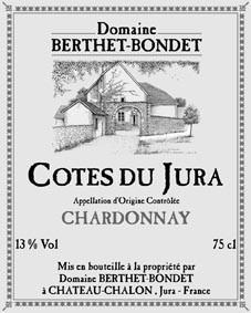 Domaine Berthet-Bondet Chardonnay 2011, una buena forma de conocer los vinos de Cotes du Jura Chardonnay 2011