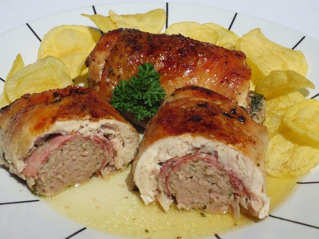 Contramuslos rellenos a la cerveza (O pechugas)