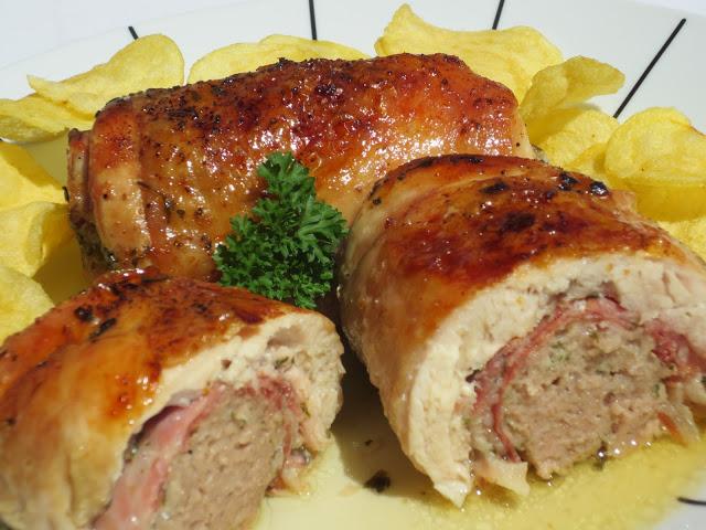 Contramuslos rellenos a la cerveza (O pechugas)