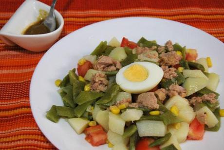receta de ensalada de judías verdes con vinagreta de mostaza