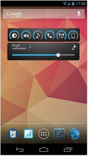 8 de los mejores Widgets gratis y útiles para Android – 2013 slider-widget-volumen