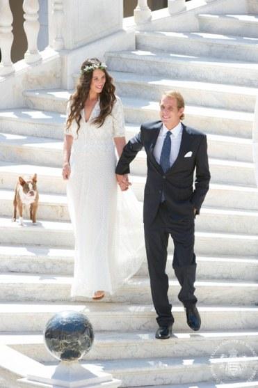 El vestido de novia de Tatiana Santo Domingo en su boda con Andrea Casiraghi