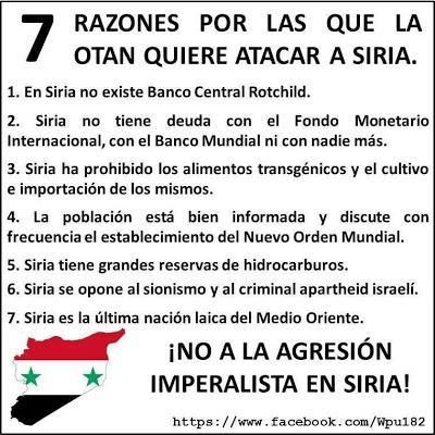 Siempre que hubo una guerra, se vendieron antes las mentiras y con Siria no iba a ser menos, pero hoy ya se las descubrieron.