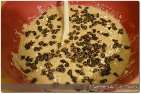 Muffins de avena y pasas sin lactosa