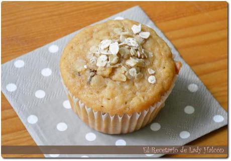 Muffins de avena y pasas sin lactosa