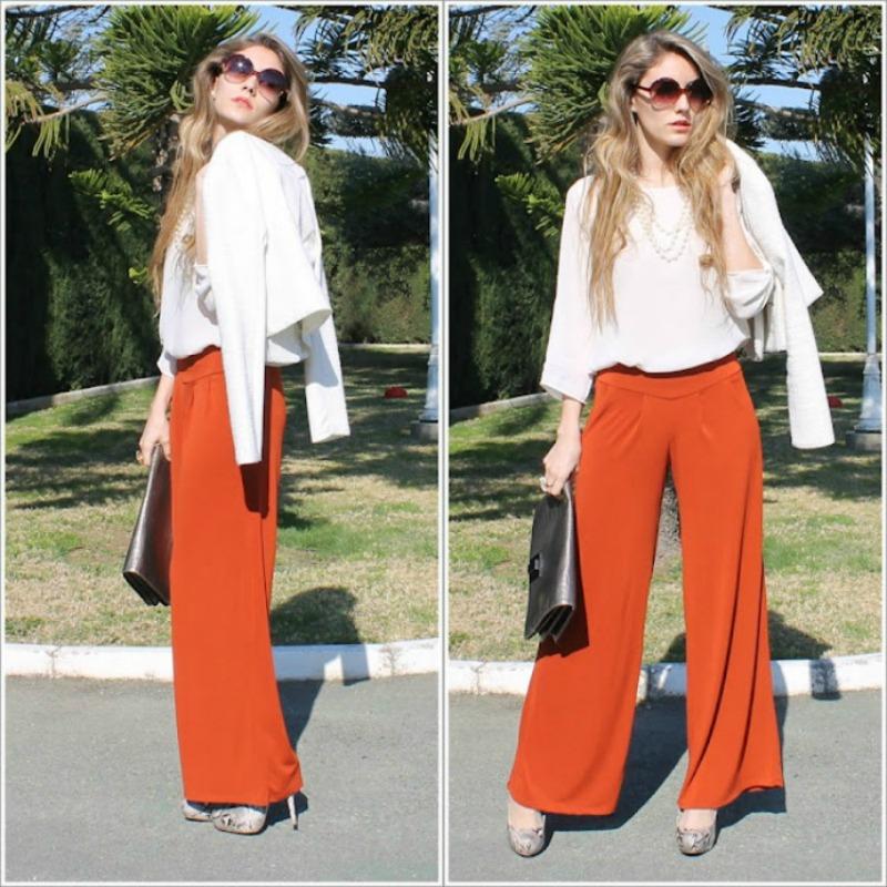 Palazzo pants street style