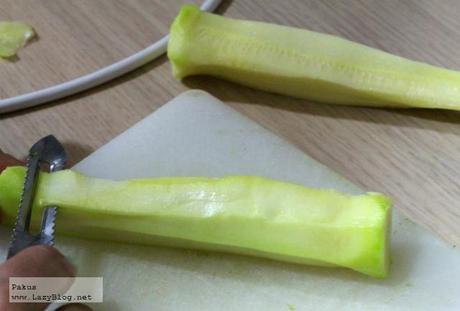 Calabacines a la carbonara. Receta sin gluten ni lactosa