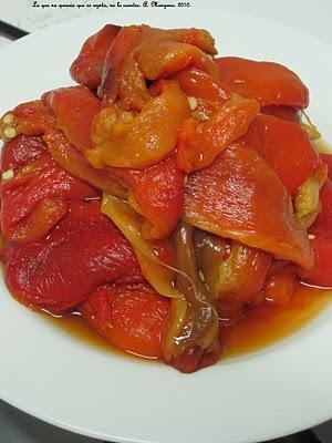 Mermelada de pimientos rojos escalivados/asados