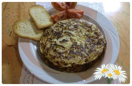 Como preparar tortilla de calabacín Presentación de la tortilla de calabacin