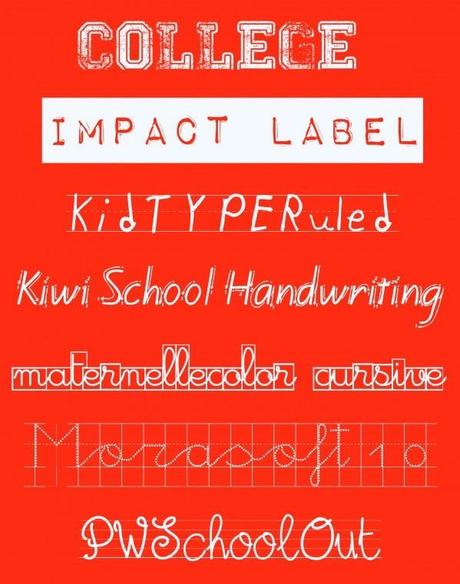 Typography. Back to school