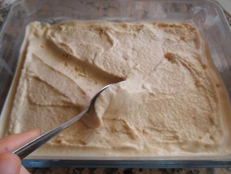 Helado de queso y galletas chiquitillos coral