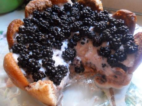 Chalota de helado de yogur y moras y viaje a Portugal