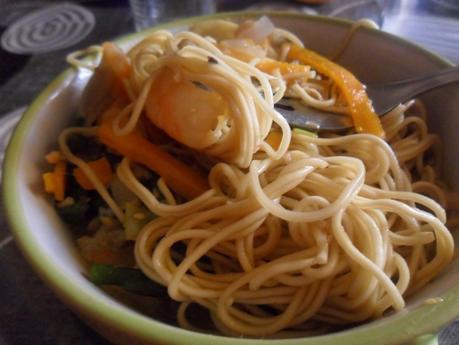 Sopa noodles de pescado