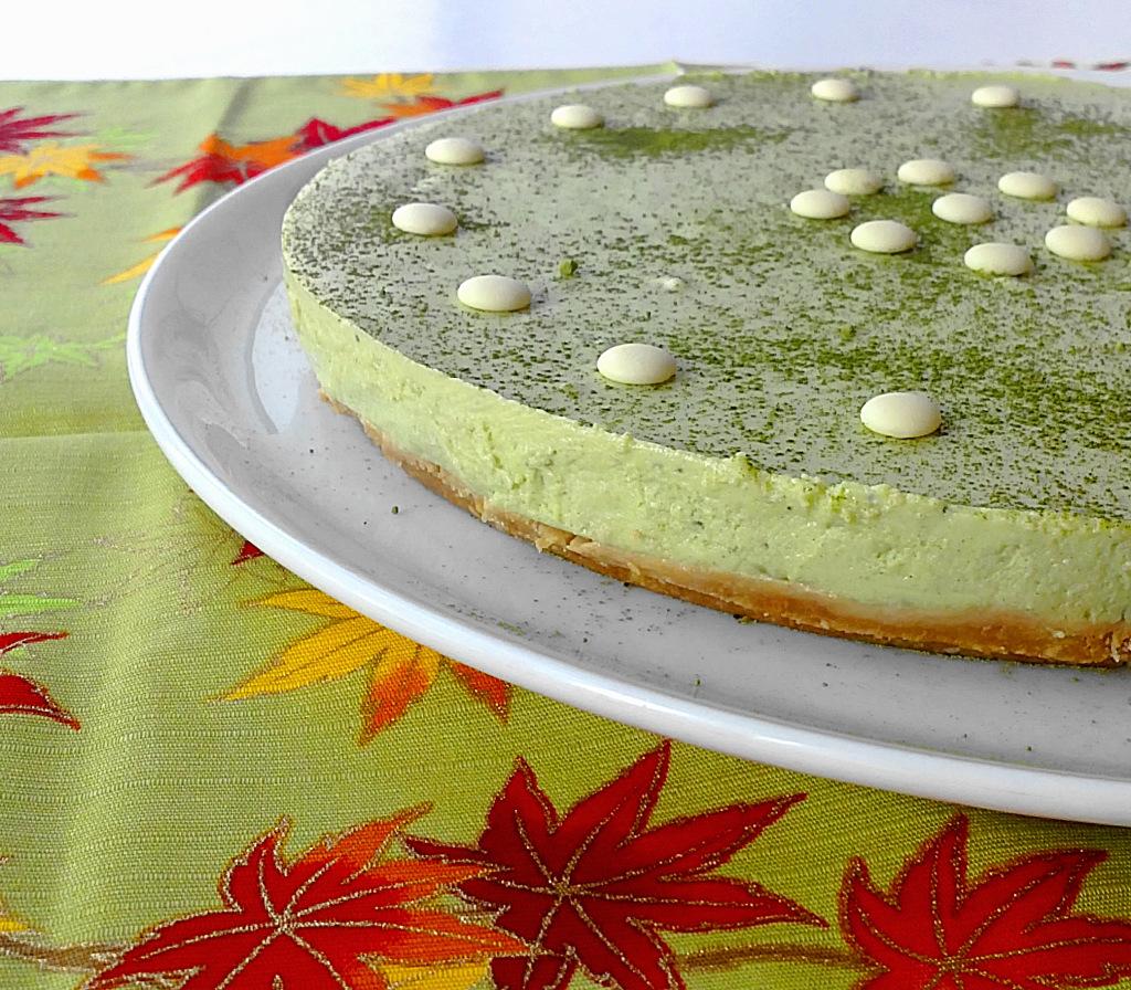 Cheese-cake de chocolate blanco y Thé Matcha (recordando recetas..)