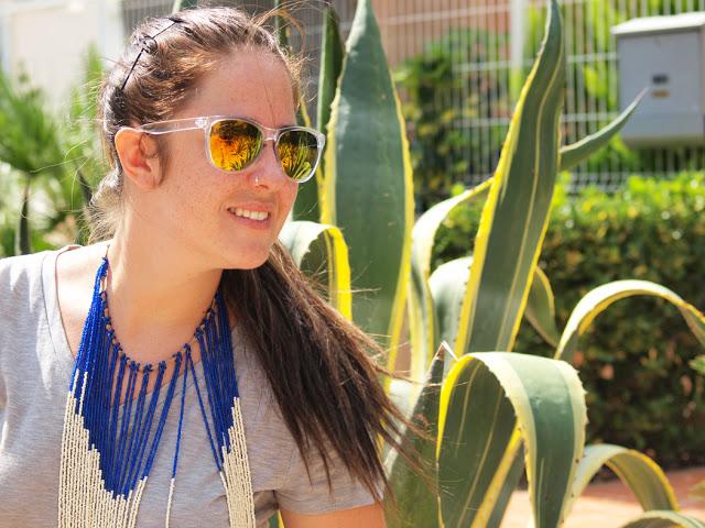 Blue Skirt with Blue Details
