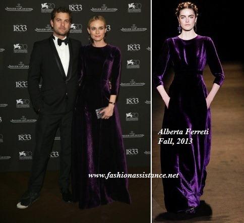 Diane Kruger, de Alberta Ferretti, deslumbra en Venecia