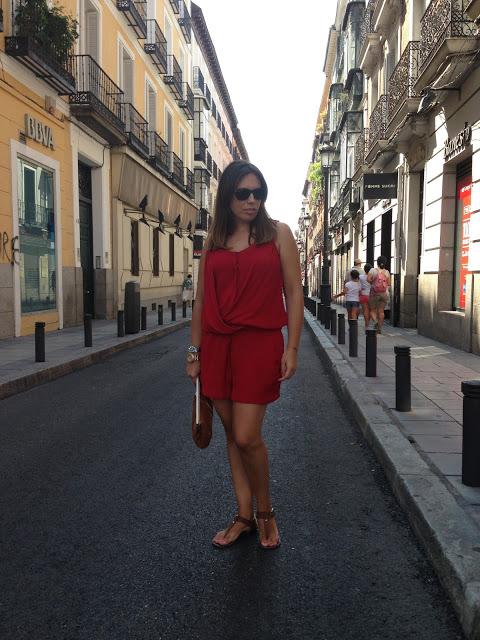 SOMETHING RED, A JUMPSUIT.-