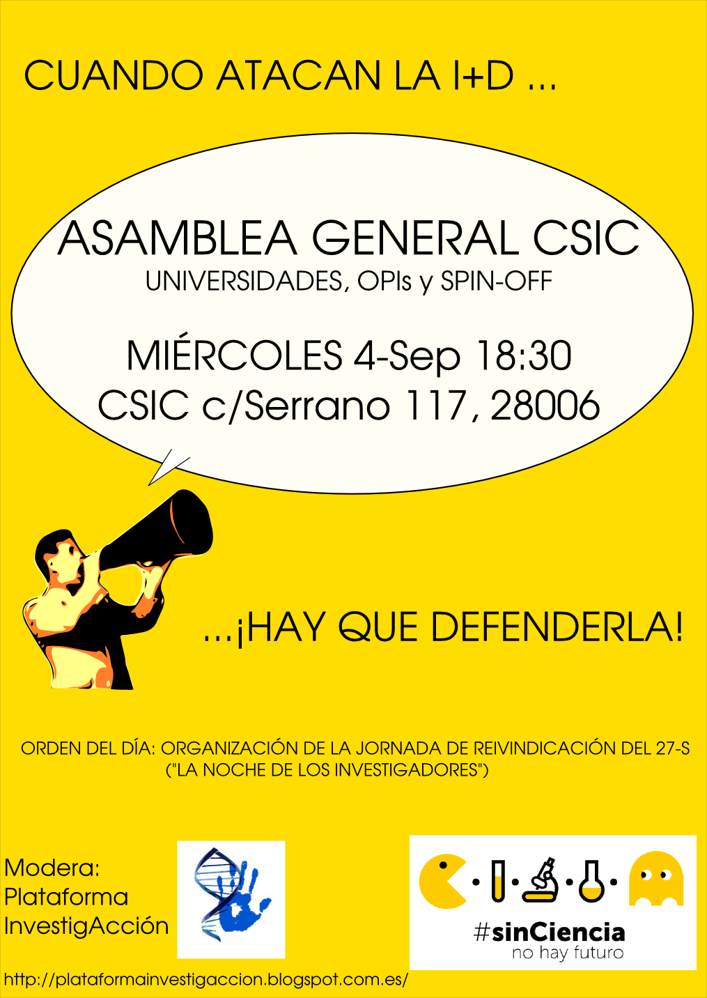 Cuando atacan la I+D…… ¡Hay que defenderla!