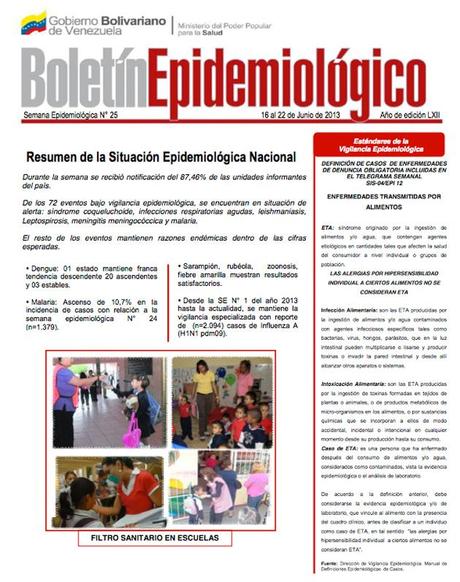 Boletín Epidemiologico Numero 32 del año 2013