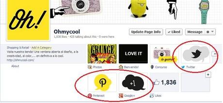 Cross-Promotion on Facebook via tabs - Ohmycool Fanpage - Social With It