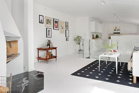 estilo nórdico decoración decoración nórdica escandinava sueca decoración en blanco decoración Dúplex con planta superior diáfana decoración diseño lofts y áticos decoración diseño dúplex decoración con textiles decoración con accesorios de color blog estilo nórdico 