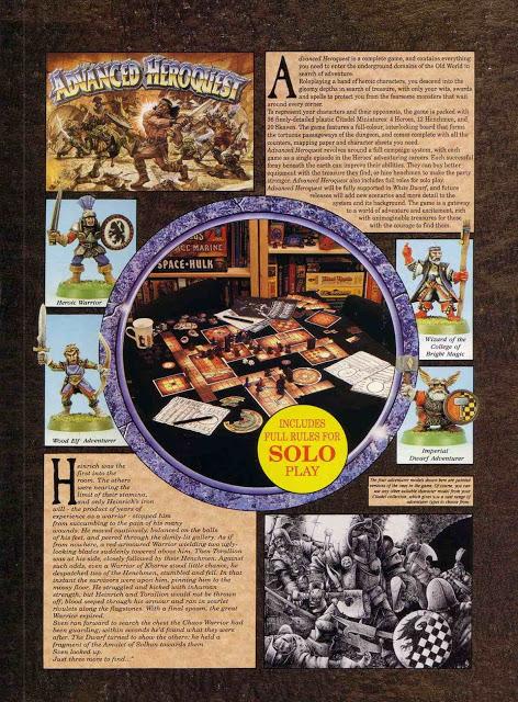 Anuncio de Advanced Heroquest 1ª edición(1989)