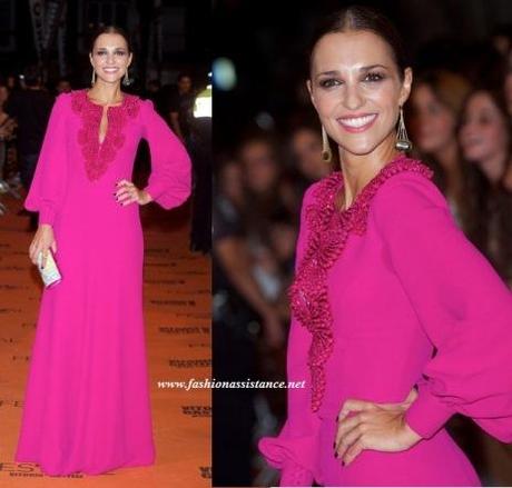 Paula Echevarría deslumbra en Vitoria  vestida de Andrew GN