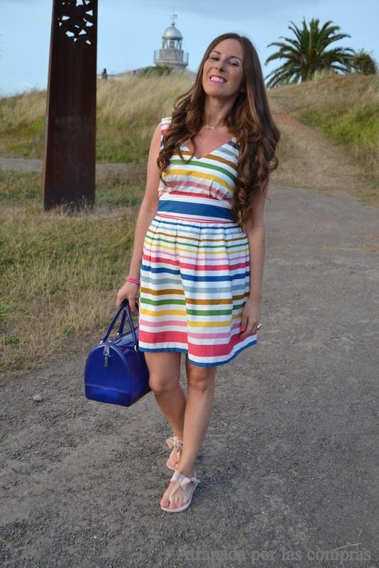 Vestido rayas multicolor - Paperblog