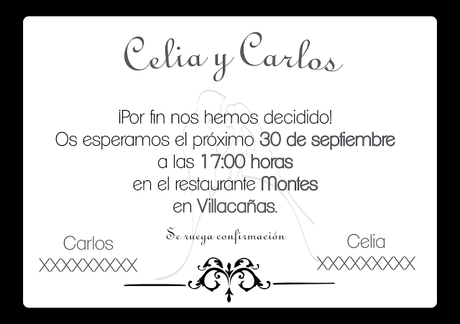 Imprimibles de Invitaciones de Boda Lowcost