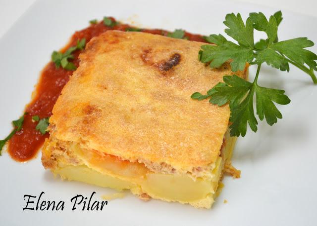 Pastel de Patatas gratinadas (Microondas)