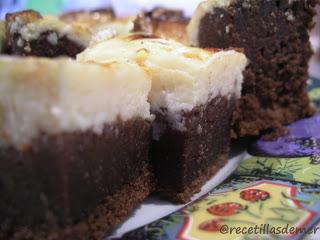 BROWNIE CON TARTA DE QUESO