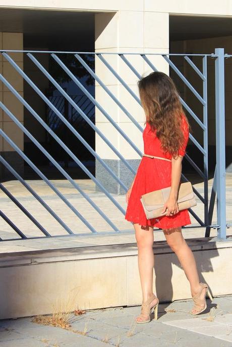 red lace dress