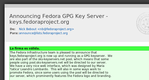 Fedora-gpg-keyserver