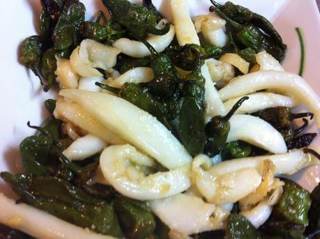 Pimientos Del Padrón Con Sepia Pimientos Del Padrón Con Sepia