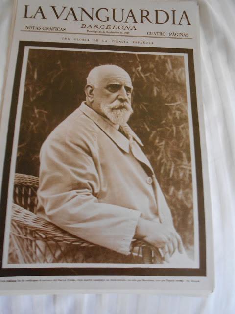 BARCELONA...PORTADAS HISTÓRICAS...LA VANGUARDIA,REGALO DE MI JEFE ,EL SR. JOAN, MOLTES GRÀCIES...8-09-2013...