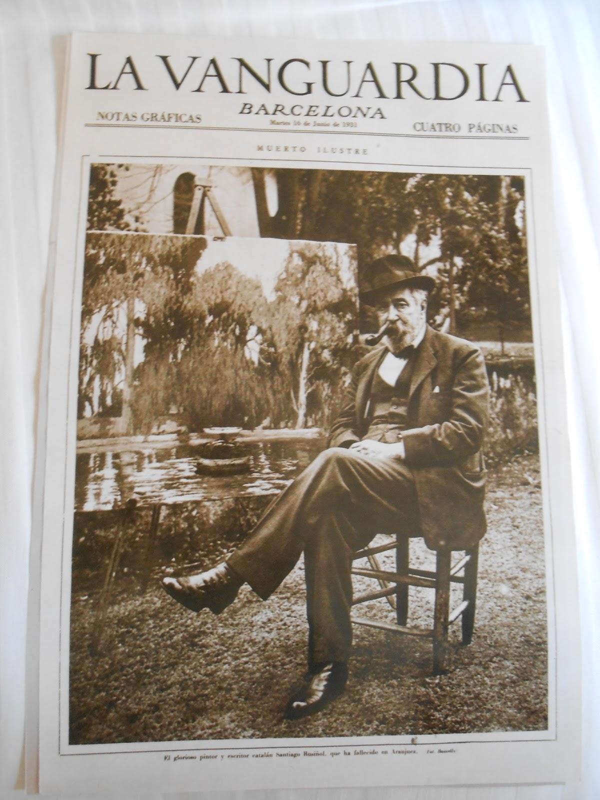 BARCELONA...PORTADAS HISTÓRICAS...LA VANGUARDIA,REGALO DE MI JEFE ,EL SR. JOAN, MOLTES GRÀCIES...8-09-2013...