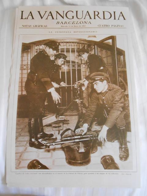 BARCELONA...PORTADAS HISTÓRICAS...LA VANGUARDIA,REGALO DE MI JEFE ,EL SR. JOAN, MOLTES GRÀCIES...8-09-2013...
