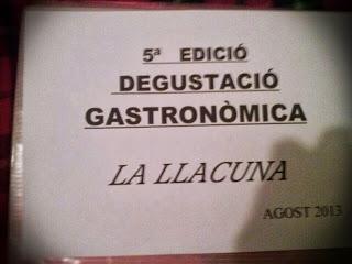 V Edición del Sopar Gastronòmic La Llacuna (1ª parte)