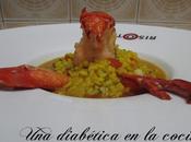 Arroz caldoso bogavante conteo raciones para diabéticos