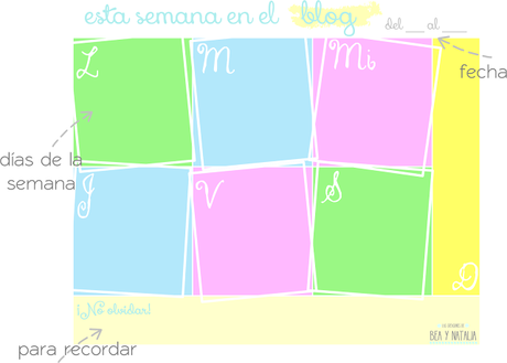 Blogueras motivadas: organizador semanal