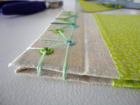 Libreta DIY (detalle de la encuadernación japonesa) Prueba la encuadernación japonesa