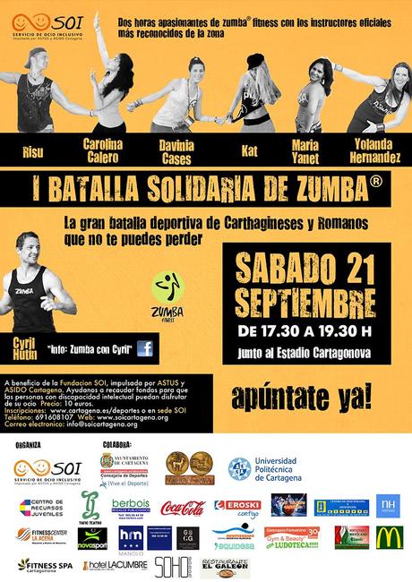 I Batalla Solidaria de Zumba en Cartagena